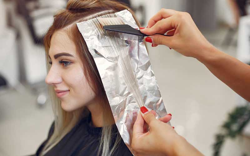 هایلایت مو با استفاده از فویل