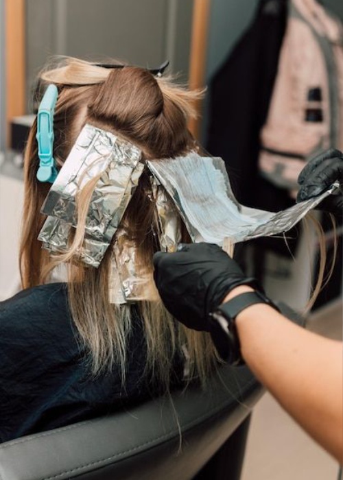 رنگ مو با فویل