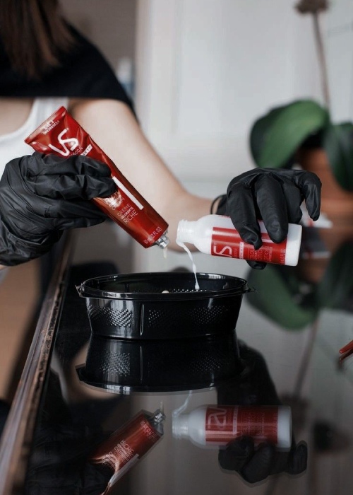 آموزش ترکیب رنگ مو با اکسیدان