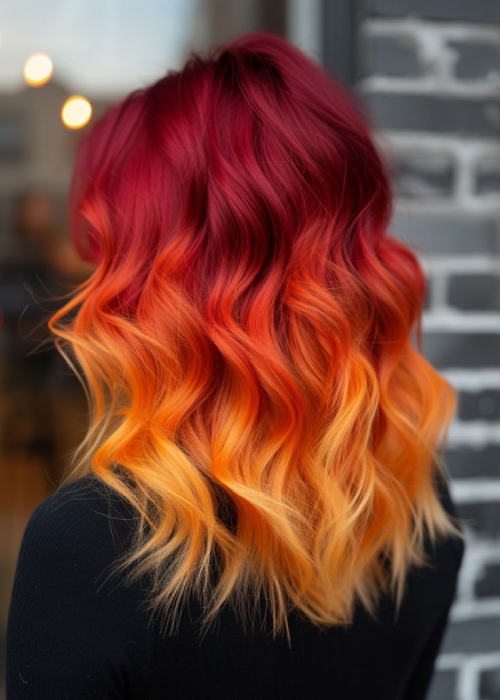 آموزش رنگ موی چند رنگ