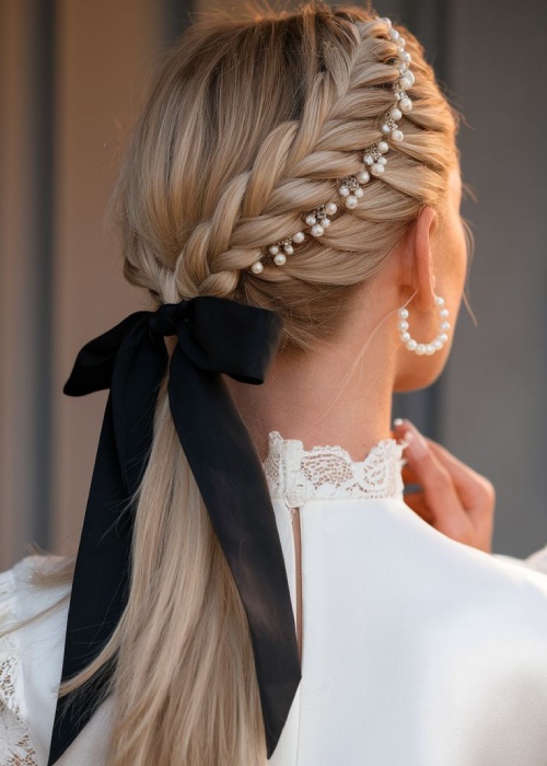 بافت مو با مروارید