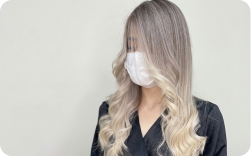 نمونه رنگ و لایت مو الهه محمدیان